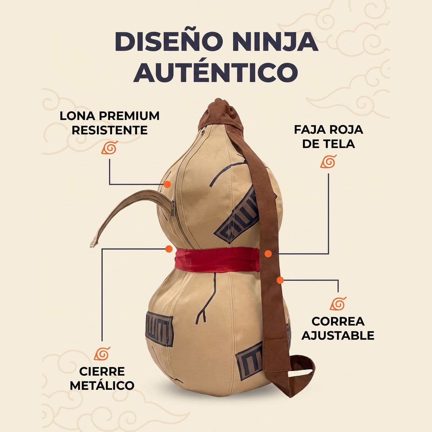 Mochila Ninja Calabaza de Gaara 🍥 | Chakra House
